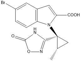 5-溴-1-(1S,2S)-2-甲基-1-[5-氧代-4,5-二氫-1,2,4-噁二唑-3-基)環丙基]-1H-吲哚-2-甲酸